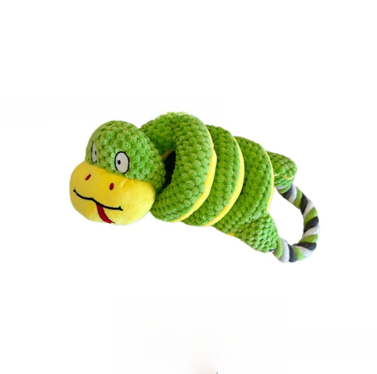 Animal coiled rope toy