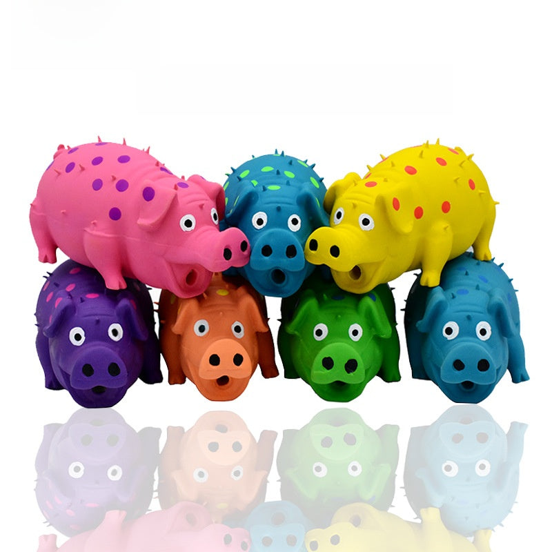 Latex Squeaking spiky pig