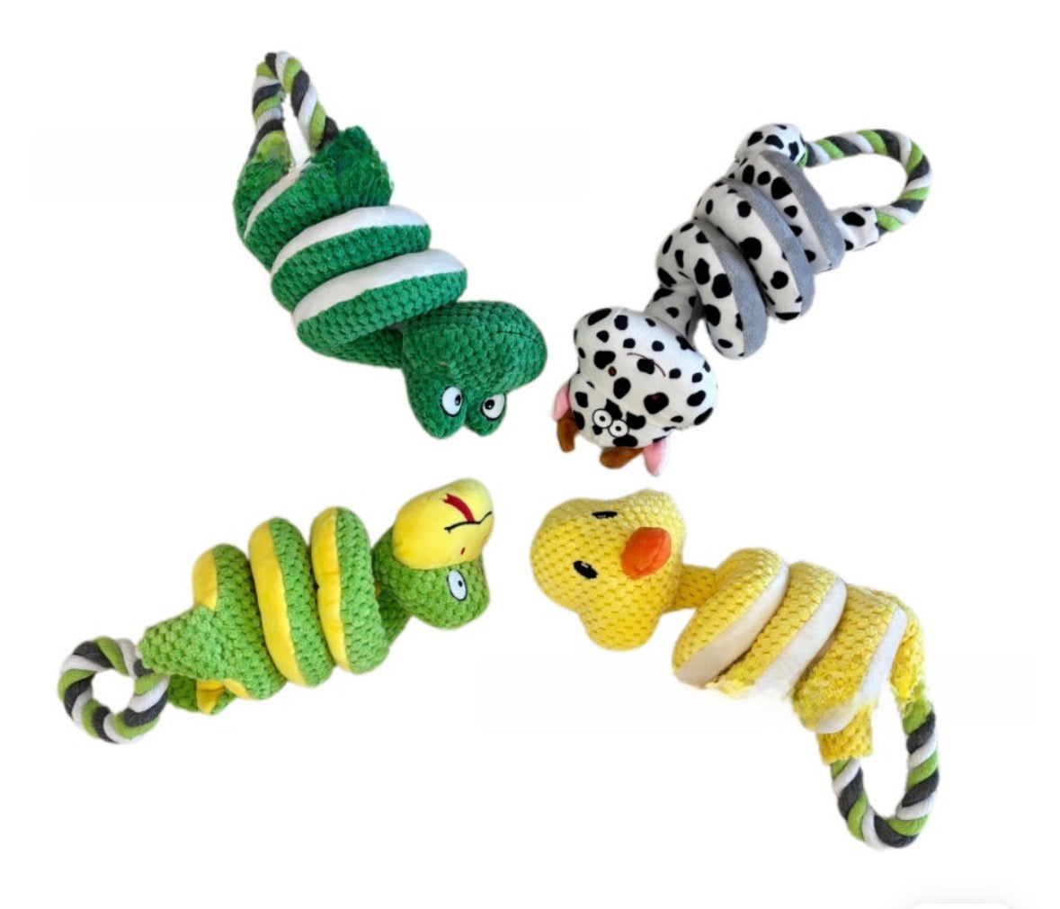 Animal coiled rope toy