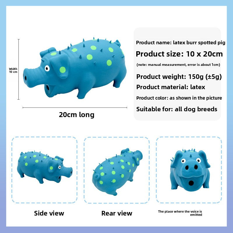 Latex Squeaking spiky pig