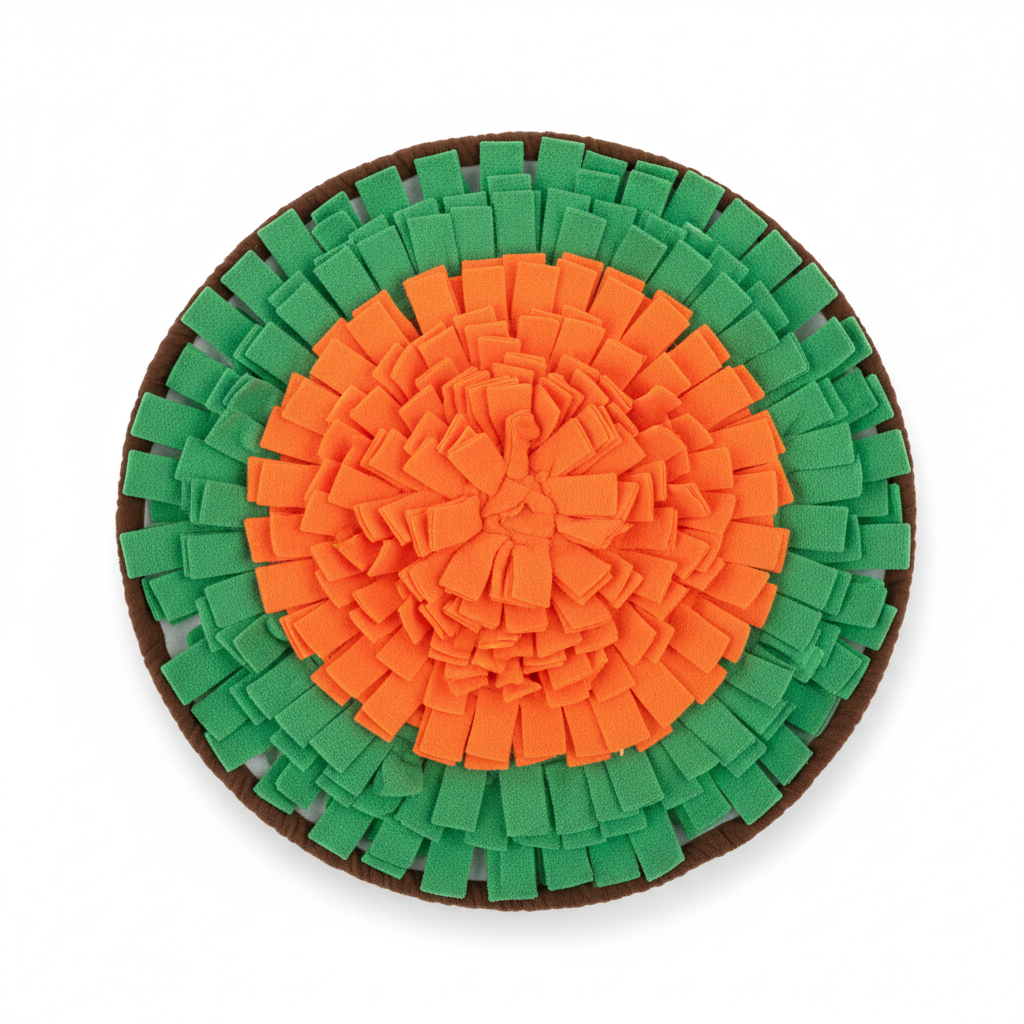 Green Edge Orange Centre Double Snuffle Mat