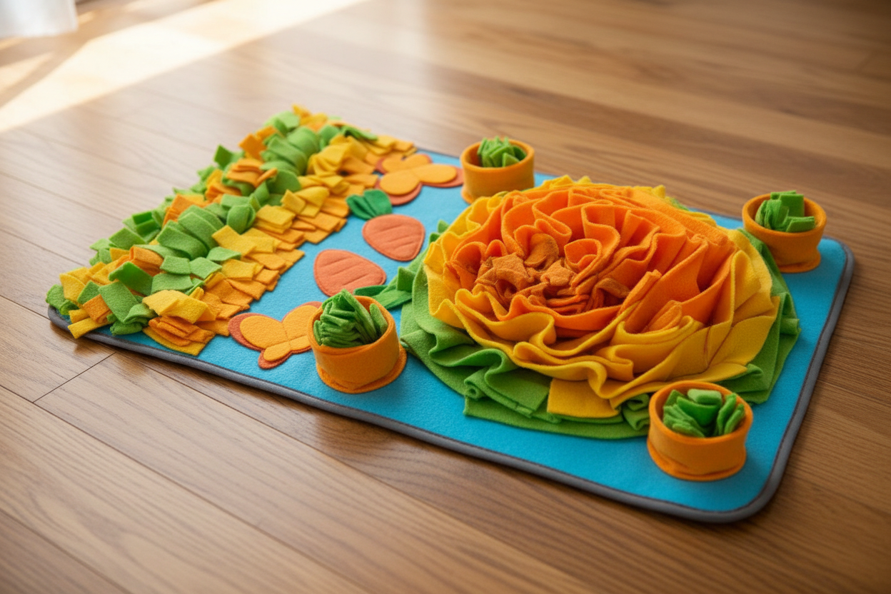 Sunflower mat flat lay