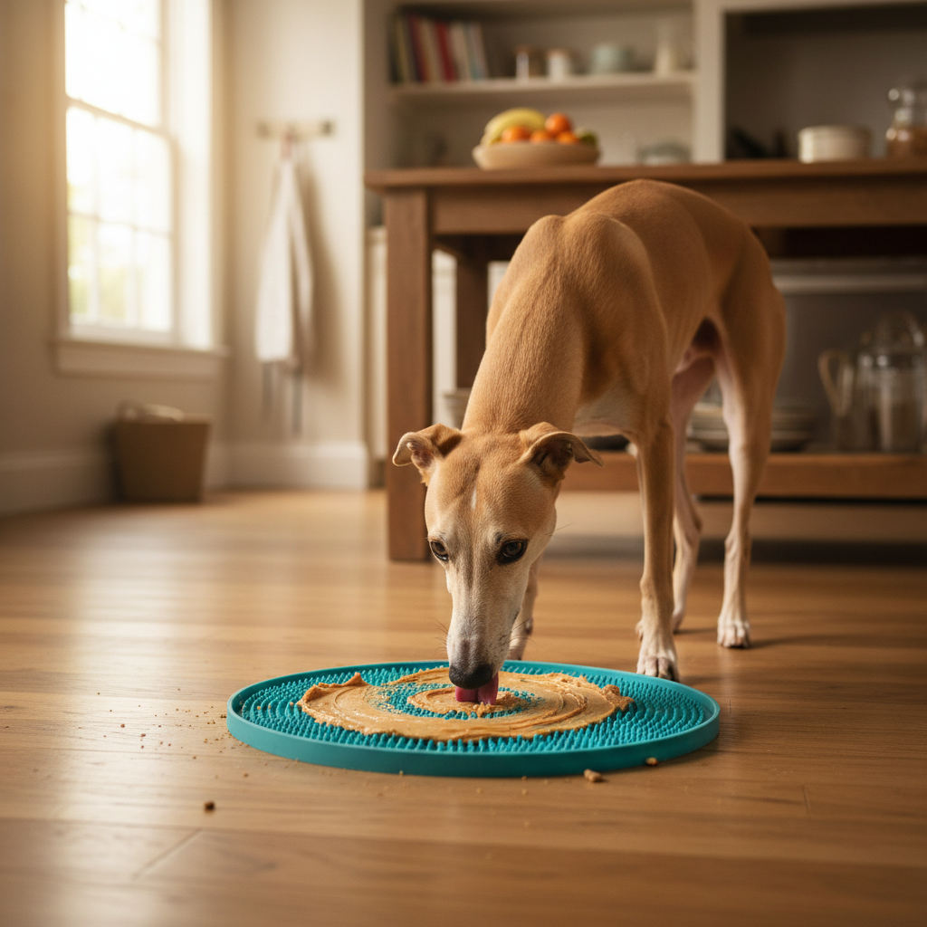 Whippet licking mat